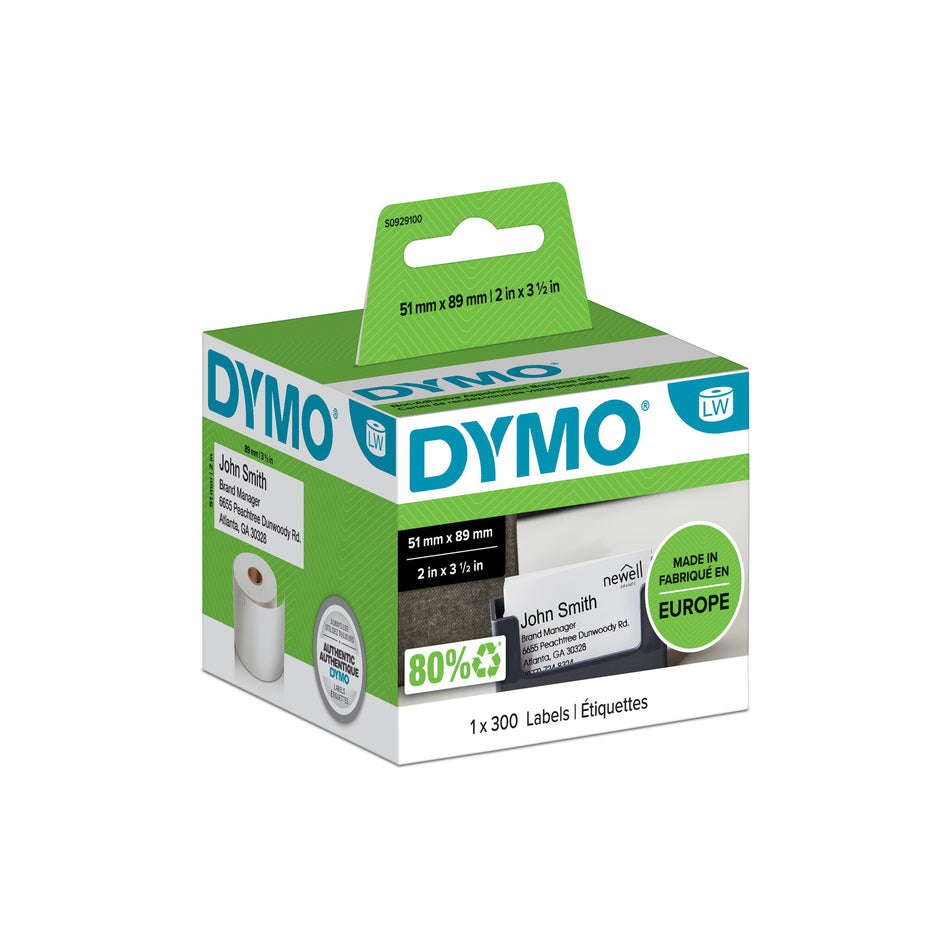 DYMO Appointment / Name Badge Cards - 51 x 89 mm - S0929100