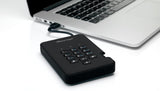 iStorage diskAshur2 256-bit 512GB USB 3.2 secure encrypted solid-state drive - Black IS-DA2-256-SSD-512-B