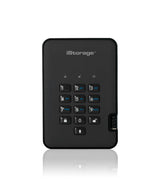 iStorage diskAshur2 256-bit 512GB USB 3.2 secure encrypted solid-state drive - Black IS-DA2-256-SSD-512-B