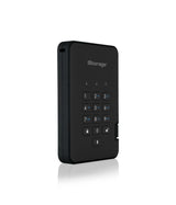 iStorage diskAshur2 256-bit 512GB USB 3.2 secure encrypted solid-state drive - Black IS-DA2-256-SSD-512-B