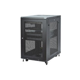 StarTech.com 4-Post 18U Server Rack Cabinet, Lockable 19" Data Rack Cabinet for Computer / AV / IT Equipment, Office / Home Network Rack with Casters & Adjustable Mounting Rails