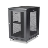 StarTech.com 4-Post 18U Server Rack Cabinet, Lockable 19" Data Rack Cabinet for Computer / AV / IT Equipment, Office / Home Network Rack with Casters & Adjustable Mounting Rails