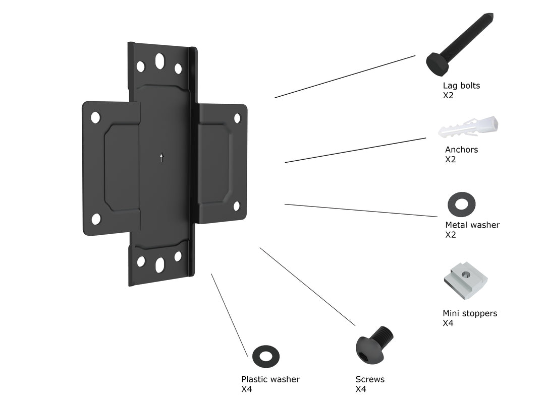 Multibrackets M Pro Series - Wallmount Plate Small