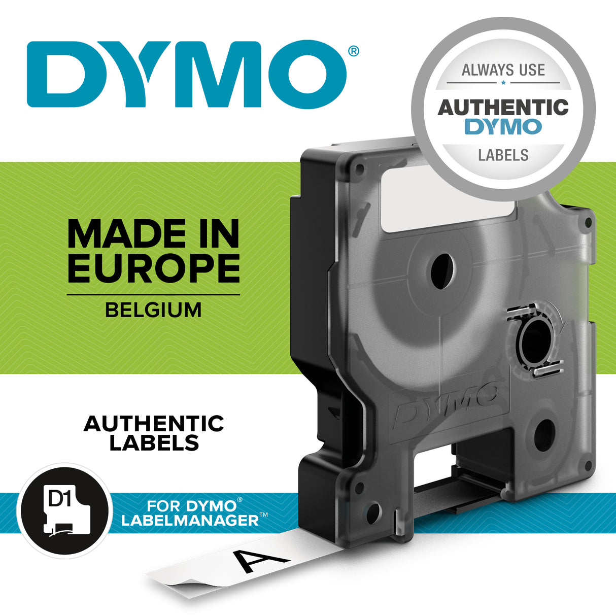 Dymo 2093098/D1 DirectLabel-etikettes black on white 19mm x 7m Pack=10 for Dymo D1 6-19mm/24mm/400 Duo