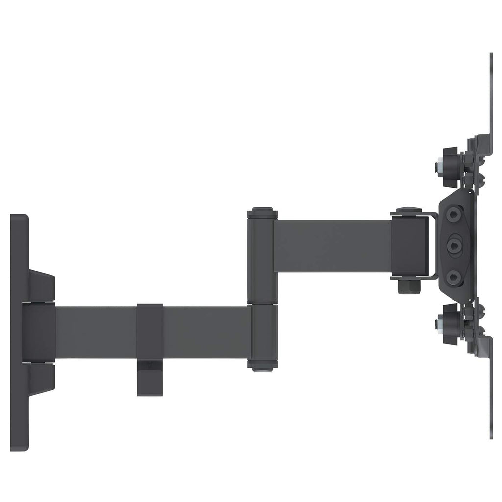 Manhattan TV & Monitor Mount, Wall, Full Motion, 1 screen, Screen Sizes: 13-42", Black, VESA 75x75 to 200x200mm, Max 20kg, Tilt & Swivel with 3 Pivots, Lifetime Warranty