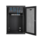 StarTech.com 4-Post 18U Wall Mount Network Cabinet with 1U Shelf, 19" Hinged Wall-Mounted Server Rack for Data / AV / Electronics / Computer Equipment, Flexible Vented Rack Enclosure