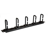 StarTech.com 1U 19" Cable Management Organizer - D Ring Hook Network/Server Rack Cord Manager - Data Center Horizontal Wire Panel with Passthrough Holes w/Mounting HW - EIA/ECA-310-E