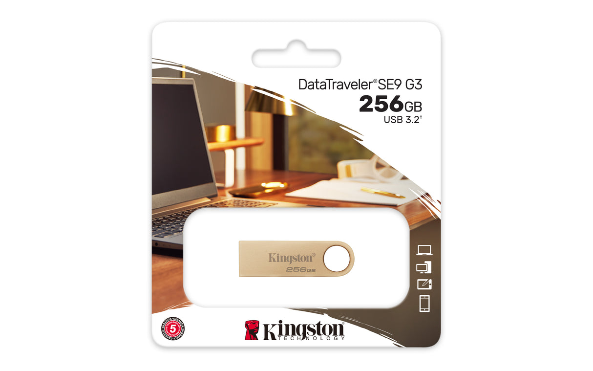 Kingston Technology DataTraveler 256GB 220MB/s Metal USB 3.2 Gen 1 SE9 G3