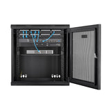 StarTech.com 4-Post 12U Wall Mount Network Cabinet with 1U Shelf, 19" Hinged Wall-Mounted Server Rack for Data / AV / Electronics / Computer Equipment, Flexible Vented Rack Enclosure