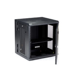 StarTech.com 4-Post 12U Wall Mount Network Cabinet with 1U Shelf, 19" Hinged Wall-Mounted Server Rack for Data / AV / Electronics / Computer Equipment, Flexible Vented Rack Enclosure