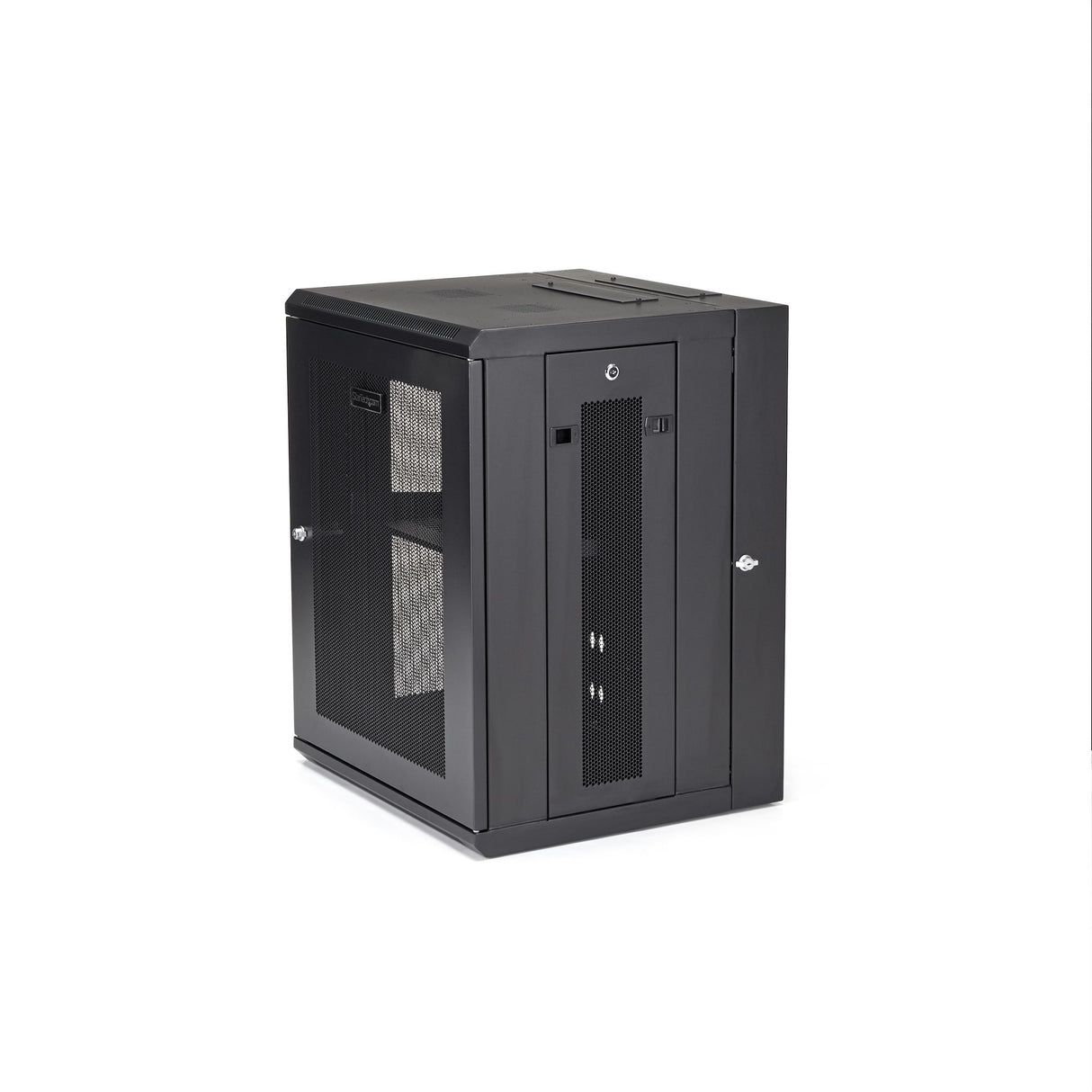 StarTech.com 4-Post 15U Wall Mount Network Cabinet with 1U Shelf, 19" Hinged Wall-Mounted Server Rack for Data / AV / Electronics / Computer Equipment, Flexible Vented Rack Enclosure