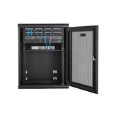 StarTech.com 4-Post 15U Wall Mount Network Cabinet with 1U Shelf, 19" Hinged Wall-Mounted Server Rack for Data / AV / Electronics / Computer Equipment, Flexible Vented Rack Enclosure