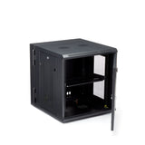 StarTech.com 4-Post 12U Wall Mount Network Cabinet with 1U Shelf, 19" Hinged Wall-Mounted Server Rack for Data / AV / Electronics / Computer Equipment, Flexible Vented Rack Enclosure