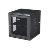 StarTech.com 4-Post 12U Wall Mount Network Cabinet with 1U Shelf, 19" Hinged Wall-Mounted Server Rack for Data / AV / Electronics / Computer Equipment, Flexible Vented Rack Enclosure