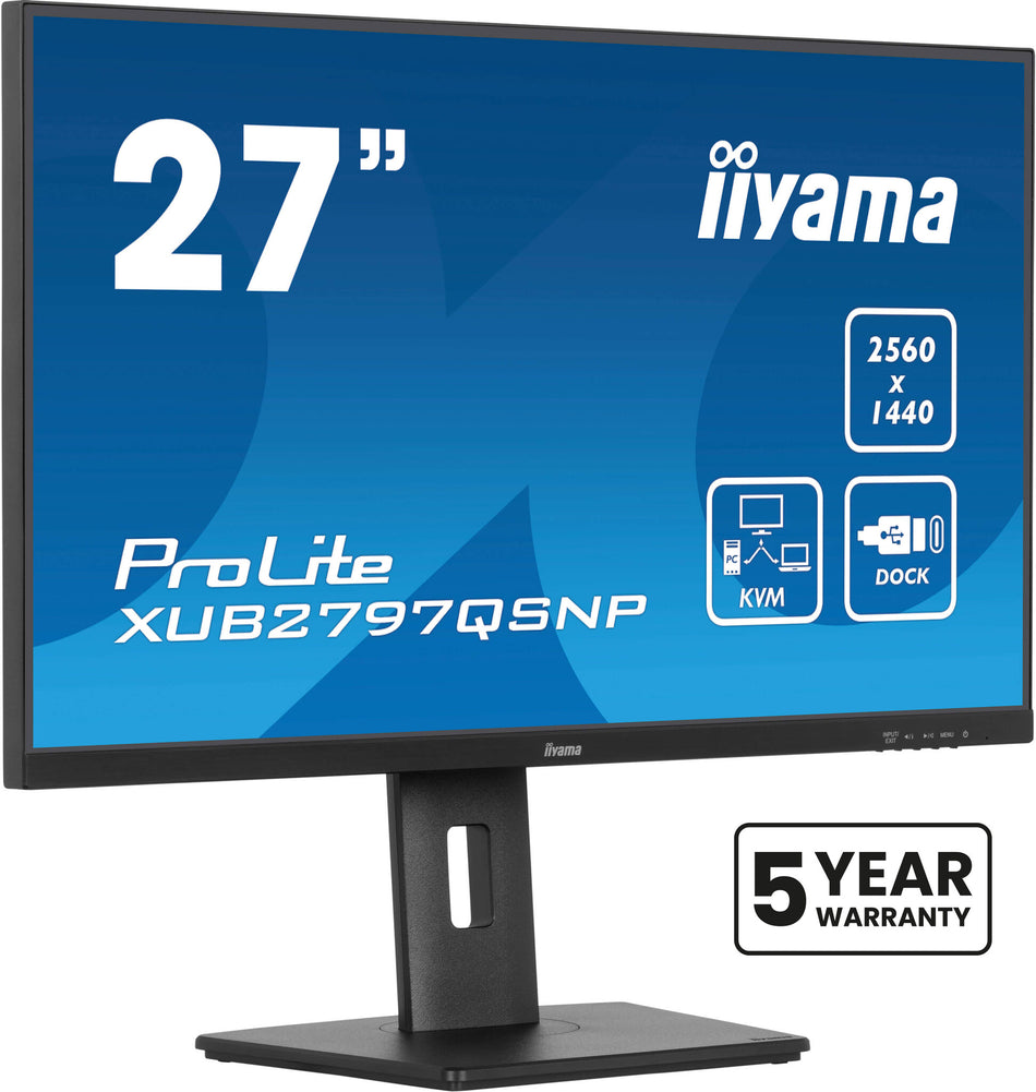 iiyama ProLite XUB2797QSNP-B1 computer monitor 68.6 cm (27") 2560 x 1440 pixels Quad HD LED Black