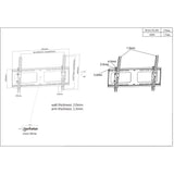 Manhattan TV & Monitor Mount, Wall, Tilt, 1 screen, Screen Sizes: 37-65", Black, VESA 200x200 to 600x400mm, Max 80kg, LFD, Lifetime Warranty