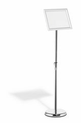 Durable 479823 sign holder/information stand A4 Aluminium, Plastic, Steel Silver