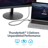 StarTech.com 1m Thunderbolt 3 (20Gbps) USB-C Cable - Thunderbolt, USB, and DisplayPort Compatible