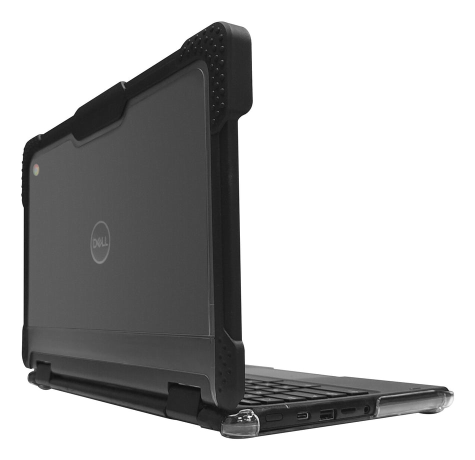 Techair TACHS007 Protective Hard Shell case for Dell 3100/3110 Clamshell & Touschscreen 2 in 1 Chromebook, 11.6 black/clear