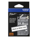 Brother HSE-251E Heat Shrink Tubes black on white 21mm x 1,5m for Brother P-Touch TZ 3.5-24mm HSE/36mm HSE