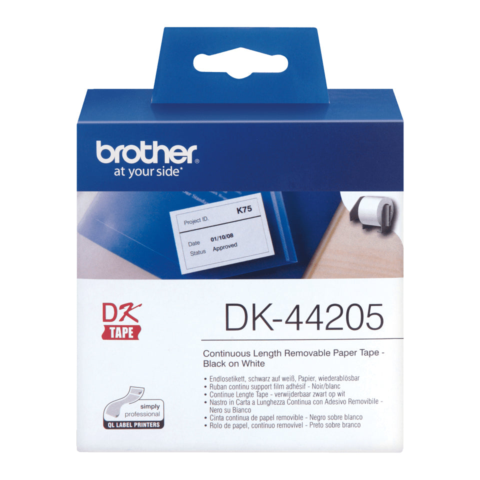 Brother DK-44205 DirectLabel Etikettes white Paper 62mm x 30,48m for Brother P-Touch QL/700/800/QL 12-102mm/QL 12-103.6mm