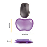 Fellowes Wrist Rest - Crystals Gel Wrist Rest with Non Slip Rubber Base - Ergonomic Mouse Mat Wrist Support, Keyboard Wrist Rest for Computer, Laptop, Home Office Use - Purple