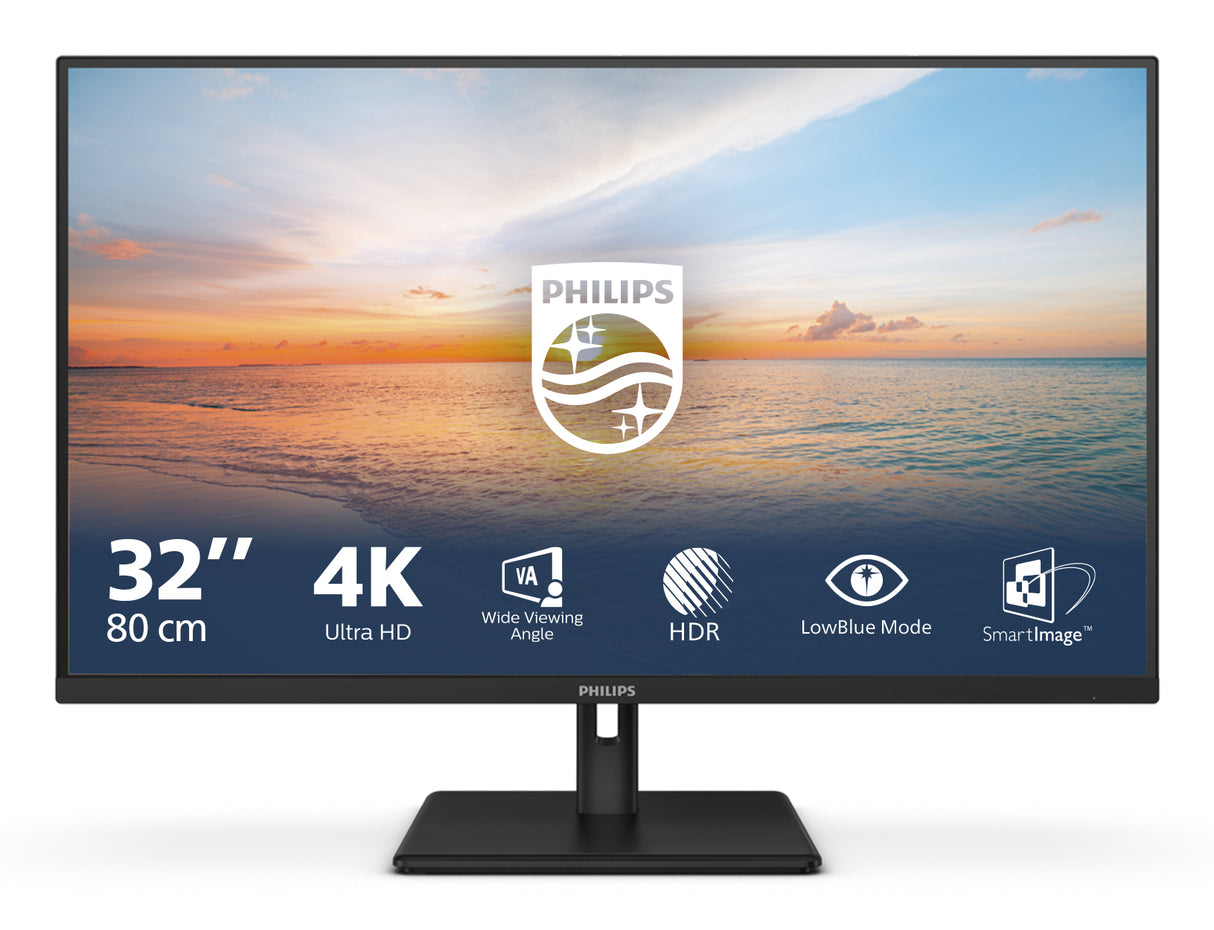 Philips 1000 series 32E1N1800LA/00 LED display 80 cm (31.5") 3840 x 2160 pixels 4K Ultra HD LCD Black