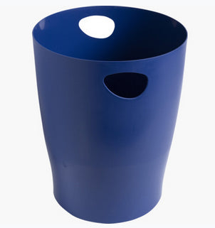 Exacompta Bee Blue Ecobin Waste Paper Bin - Navy Blue - New