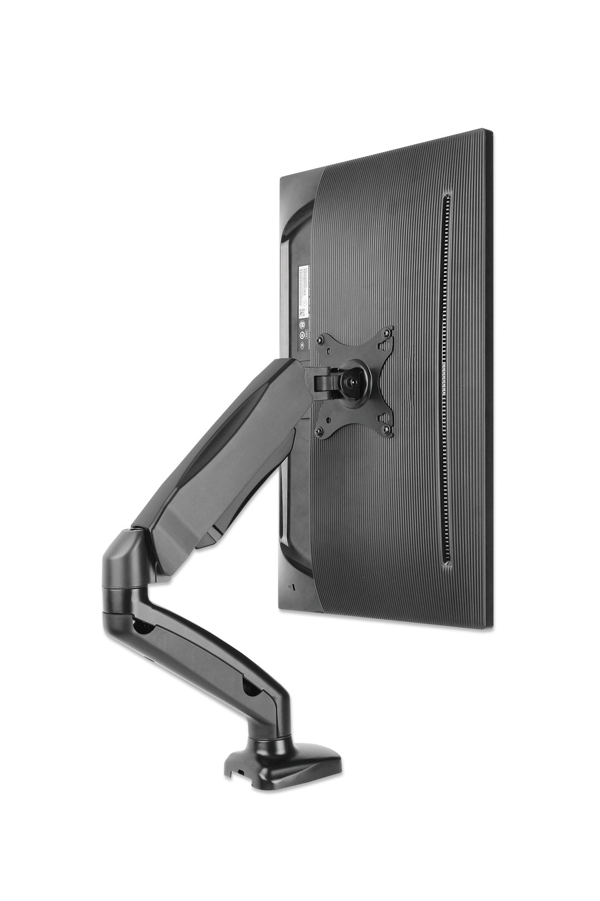 Manhattan TV & Monitor Mount, Desk, Full Motion (Spring), Screen Sizes: 10-27", Black, C-Clamp or Grommet Assembly, VESA 75x75 to 100x100mm, Max 9kg