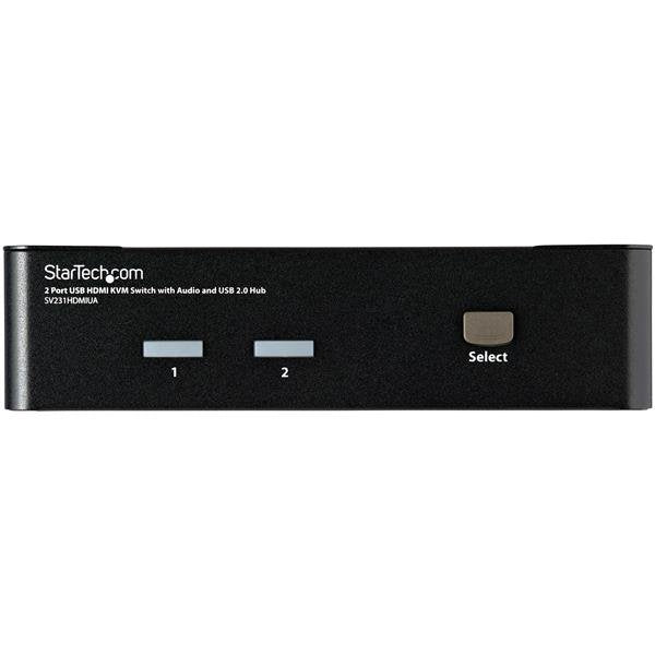 StarTech.com 2 Port USB HDMI KVM Switch with Audio and USB 2.0 Hub