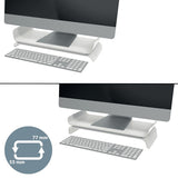 Leitz Ergo Adjustable Monitor Stand 68.6 cm (27") Grey Desk