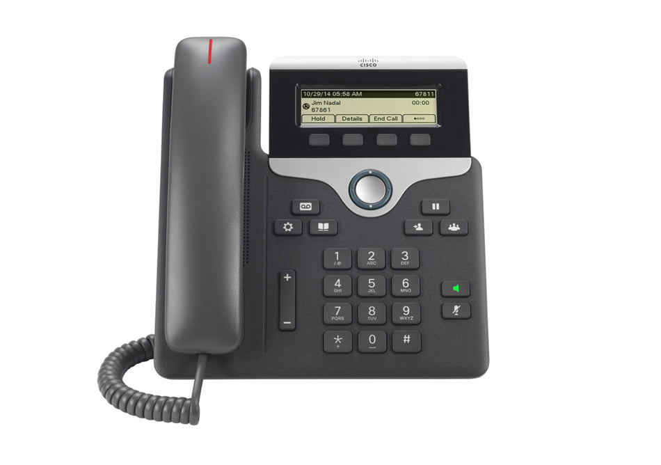 Cisco IP Business Phone 7811, 3.2-inch Greyscale Display, Class 1 PoE, Supports 1 Line, 1-Year Limited Hardware Warranty (CP-7811-K9=)