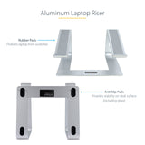 StarTech.com Laptop Stand for Desk, Supports 5kg/11lb, Aluminum, Silver, Ergonomic Laptop Riser, Portable Laptop Holder, Computer Stand for Macbook Air/Pro, Dell XPS, Lenovo