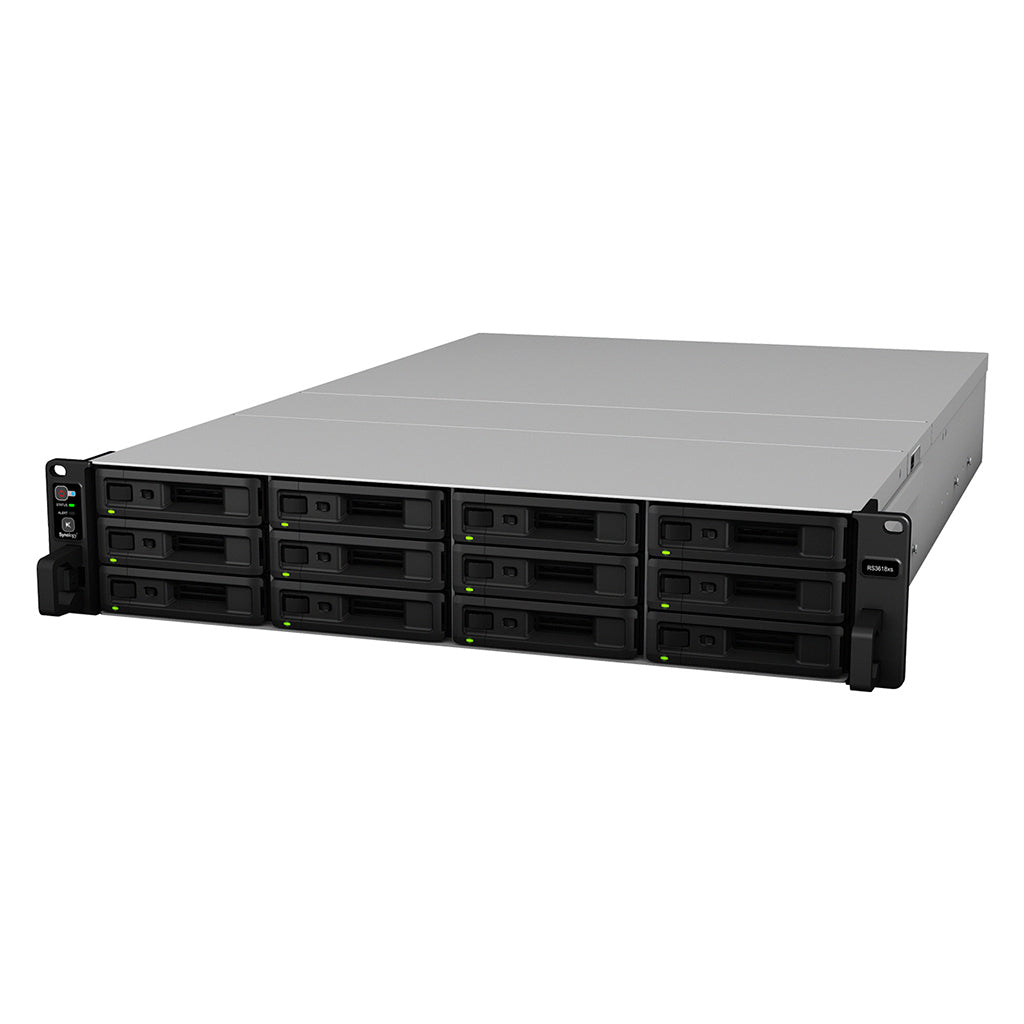 Synology RackStation RS3618xs NAS Rack (2U) Intel® Xeon® D D-1521 8 GB DDR4 192 TB HDD DiskStation Manager Black