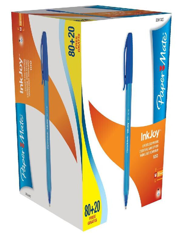 Papermate Inkjoy 100 Blue Stick ballpoint pen Medium 100 pc(s)