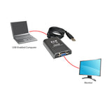 Tripp Lite U244-001-VGA-R USB 2.0 to VGA Dual-Monitor Adapter, 128 MB SDRAM, 1920 x 1080 (1080p) @ 60 Hz