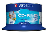 Verbatim CD-R AZO Wide Inkjet Printable no ID 700 MB 50 pc(s)