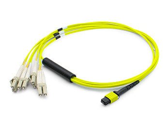 AddOn Networks 1m MPO - 4xLC InfiniBand/fibre optic cable MPO/MTP LC Yellow