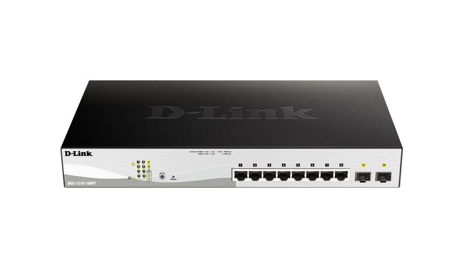 D-Link DGS-1210-10MP network switch Managed L2/L3 Gigabit Ethernet (10/100/1000) Power over Ethernet (PoE) Black