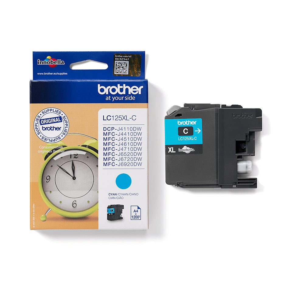 Brother LC-125XLC Ink cartridge cyan, 1.2K pages ISO/IEC 24711 8ml for Brother MFC-J 4510/6920