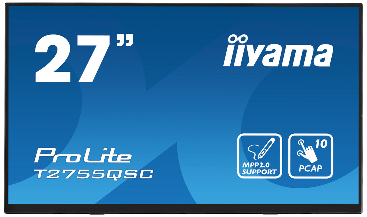 iiyama ProLite T2755QSC-B1 computer monitor 68.6 cm (27") 2560 x 1440 pixels Full HD LCD Touchscreen Black