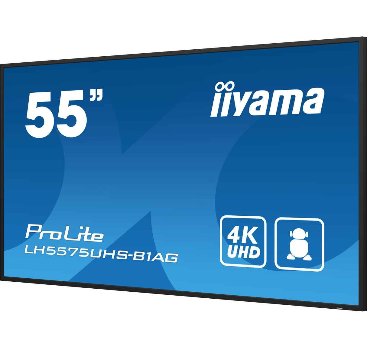 iiyama LH5575UHS-B1AG Signage Display Digital signage flat panel 138.7 cm (54.6") LCD Wi-Fi 500 cd/m² 4K Ultra HD Black Built-in processor Android 11 24/7