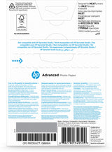 HP Advanced Photo Paper, Glossy, 250 g/m2, 10 x 15 cm (101 x 152 mm), 25 sheets