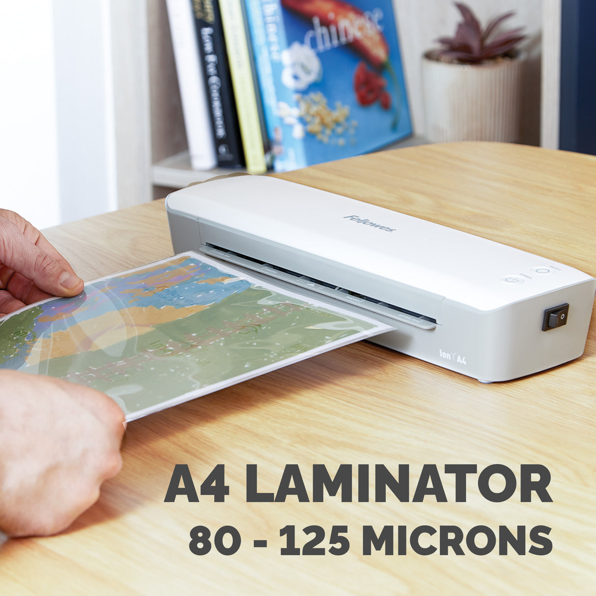 Fellowes A4 Laminator Machine Ion A4 Laminating Machine 80 to 125 Micron 10 Laminating Pouch Starter Pack Included