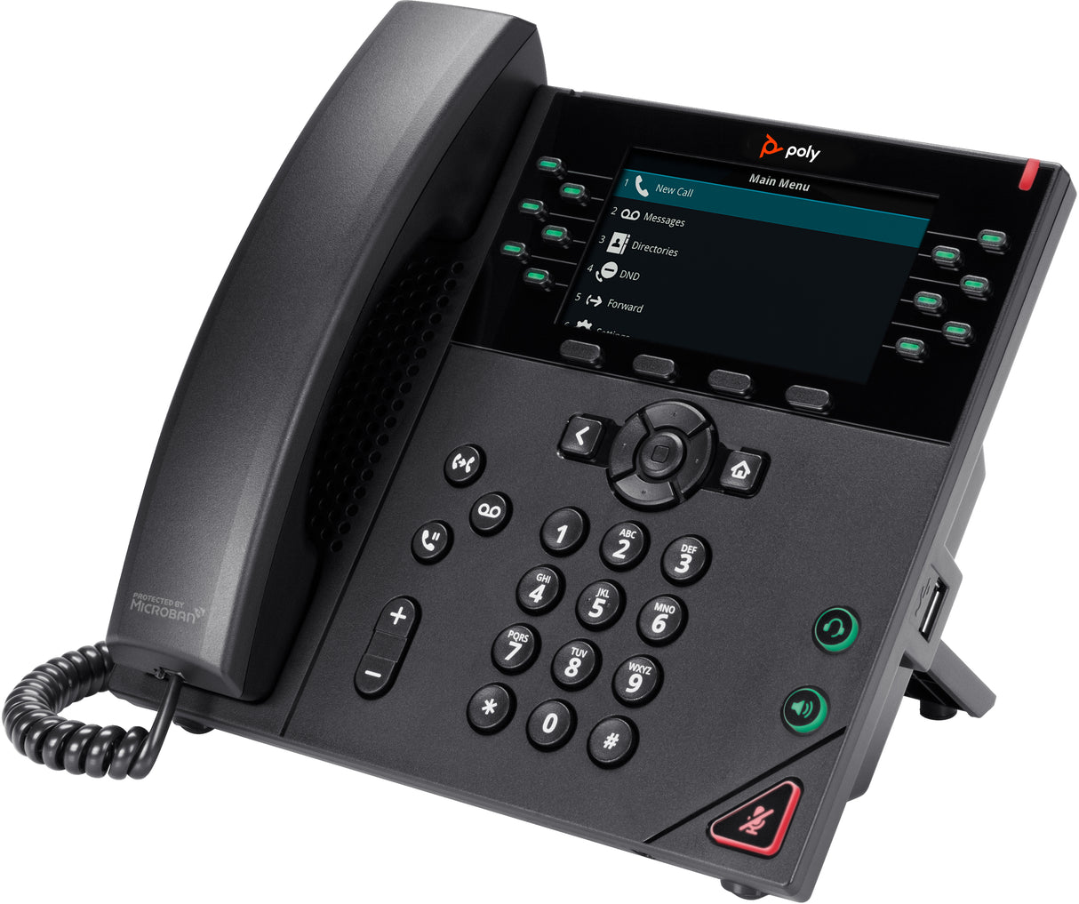 POLY VVX 450 12-Line IP Phone and PoE-enabled