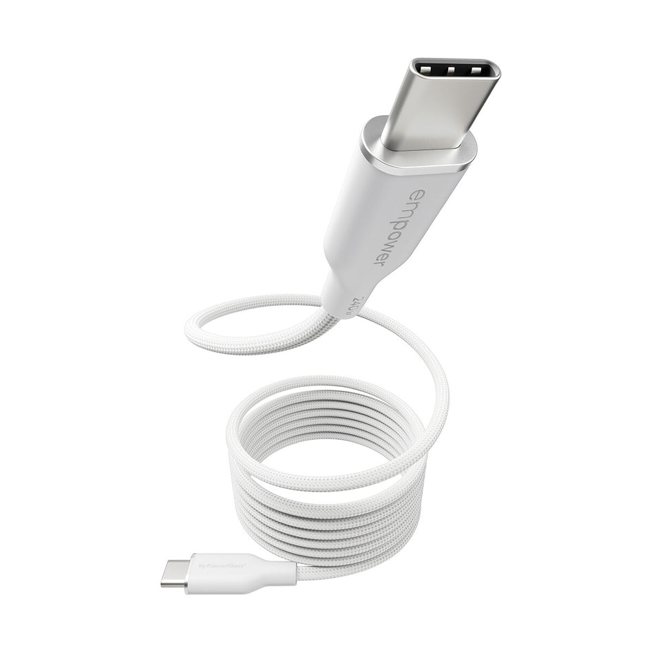 PanzerGlass empower by ® Magnetic 240W USB-C to USB-C Cable | USB 2.0 | 1.5M | Silver White