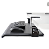 StarTech.com Under-Desk Keyboard Tray, Clamp-on Ergonomic Keyboard Holder, Up to 12kg (26.5lb), Sliding Keyboard and Mouse Drawer with C-Clamps, Height Adjustable Keyboard Tray (3.9/4.7/5.5 in)