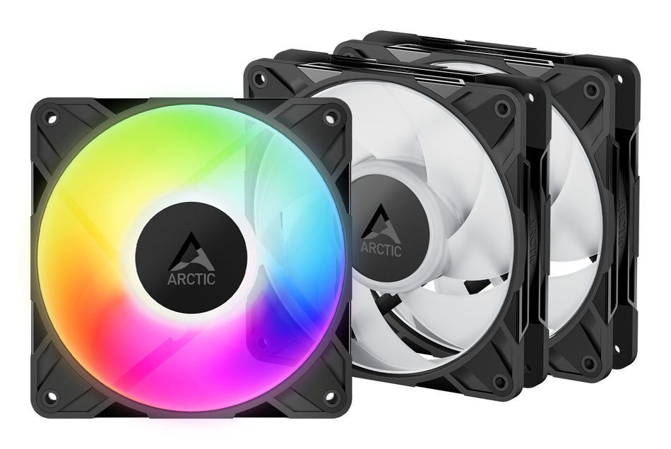 ARCTIC Freezer P12 Pro A-RGB - 3 Pack - 120 mm A-RGB PWM Fan with Cable Splitter