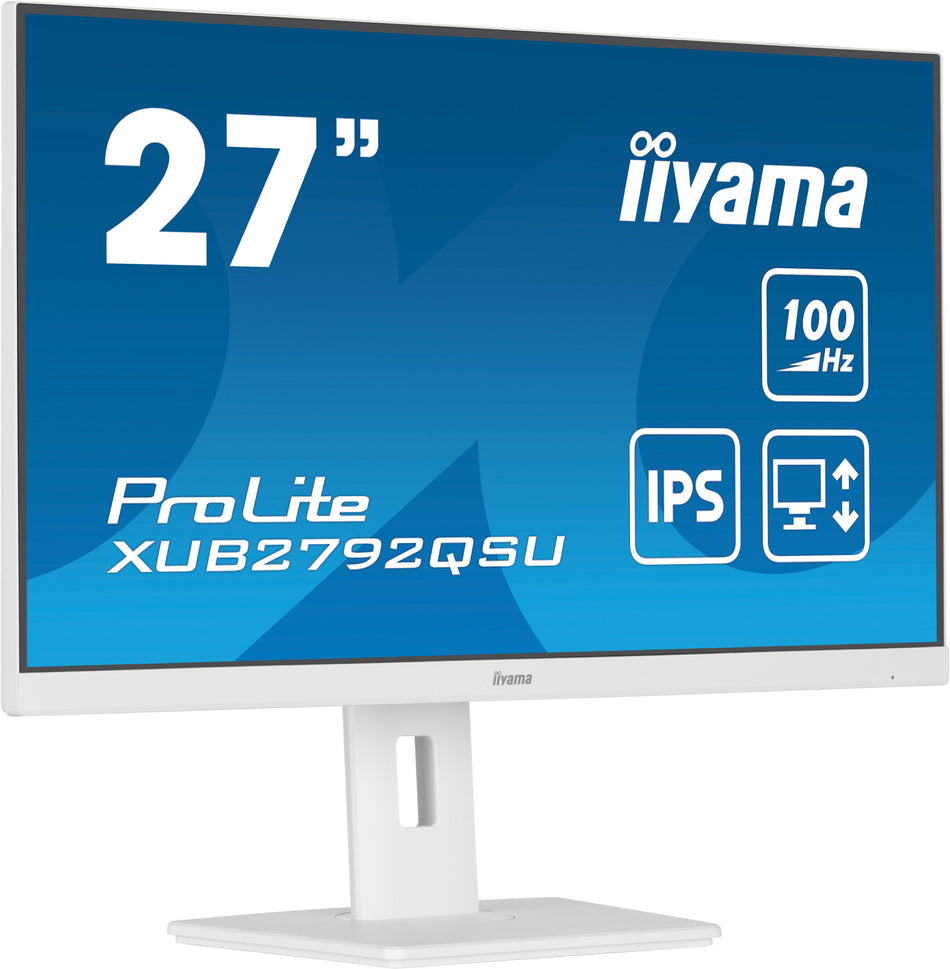 iiyama ProLite XUB2792QSU-W6 computer monitor 68.6 cm (27") 2560 x 1440 pixels Quad HD LED White