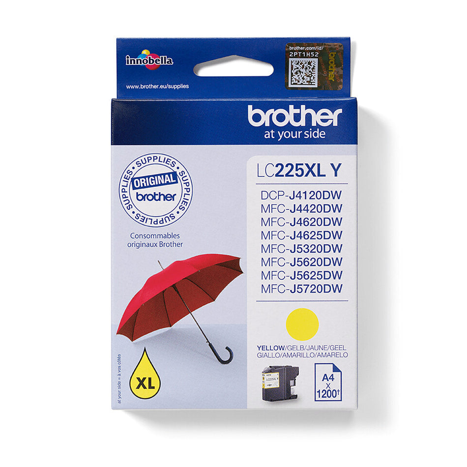 Brother LC225XLY ink cartridge 1 pc(s) Original High (XL) Yield Yellow